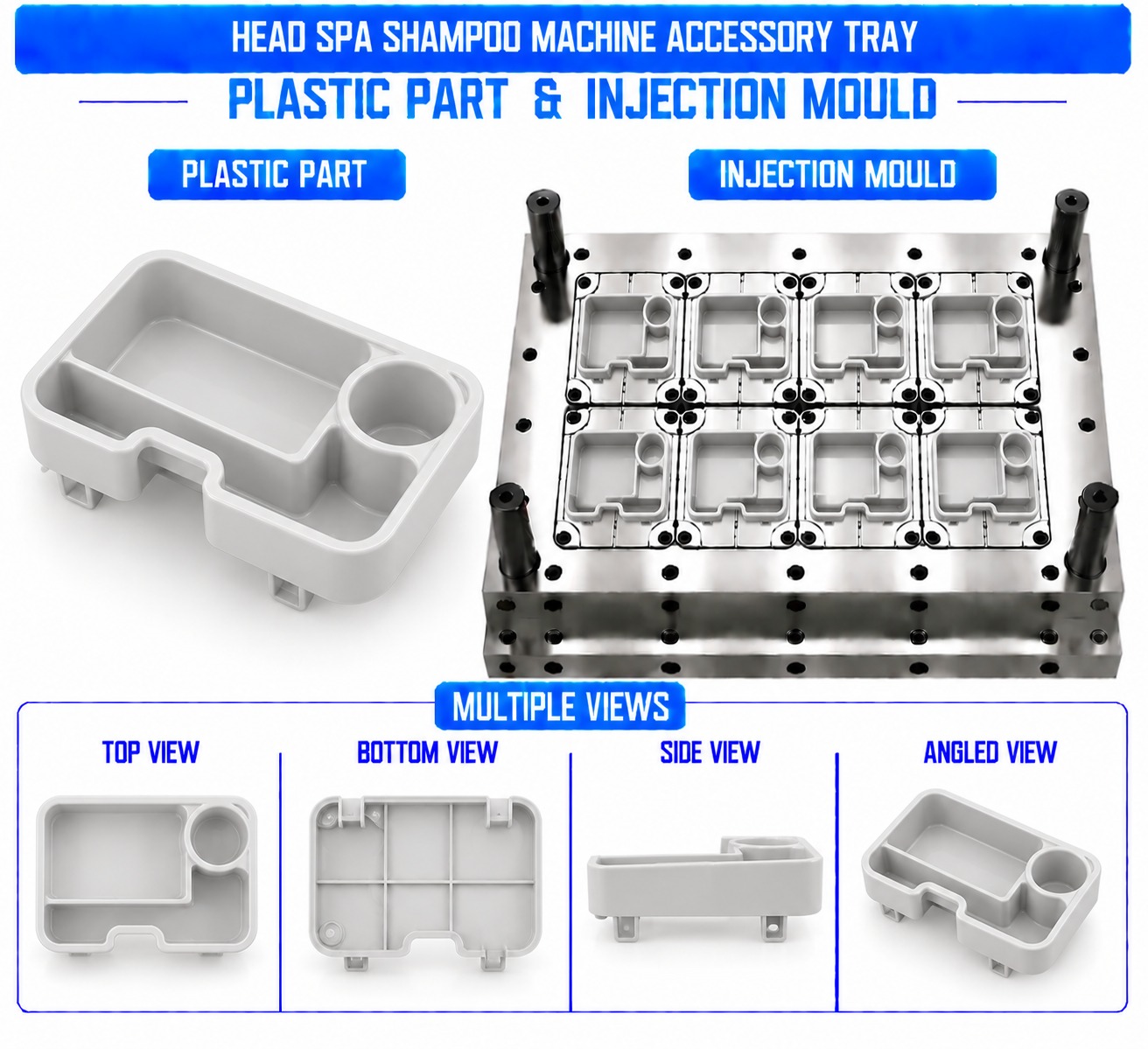 Head Spa Shampoo Machine Plastic Accessory Tray Mould and Moulding Services